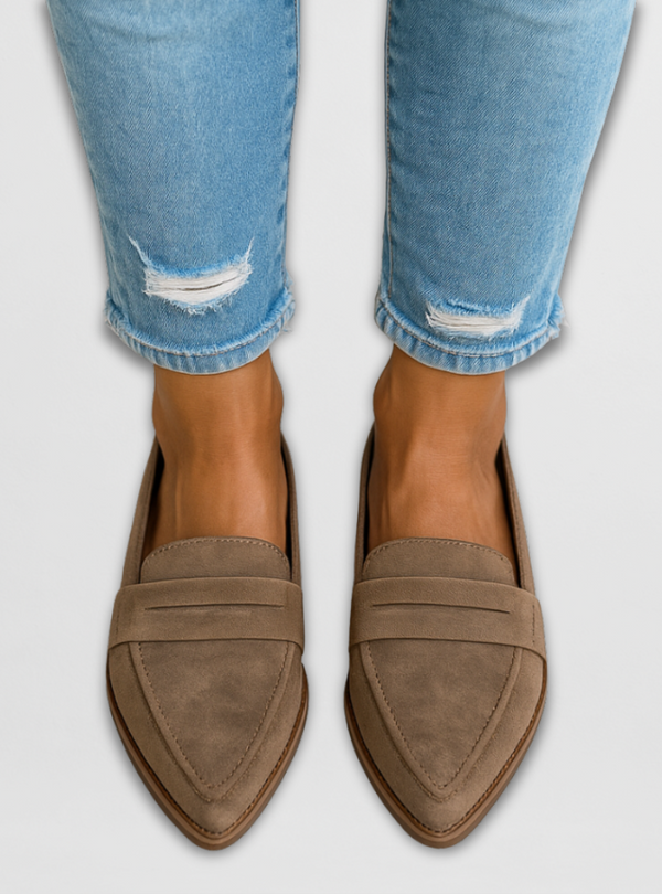 Andresa – Mocassins de camurça macia para mulher