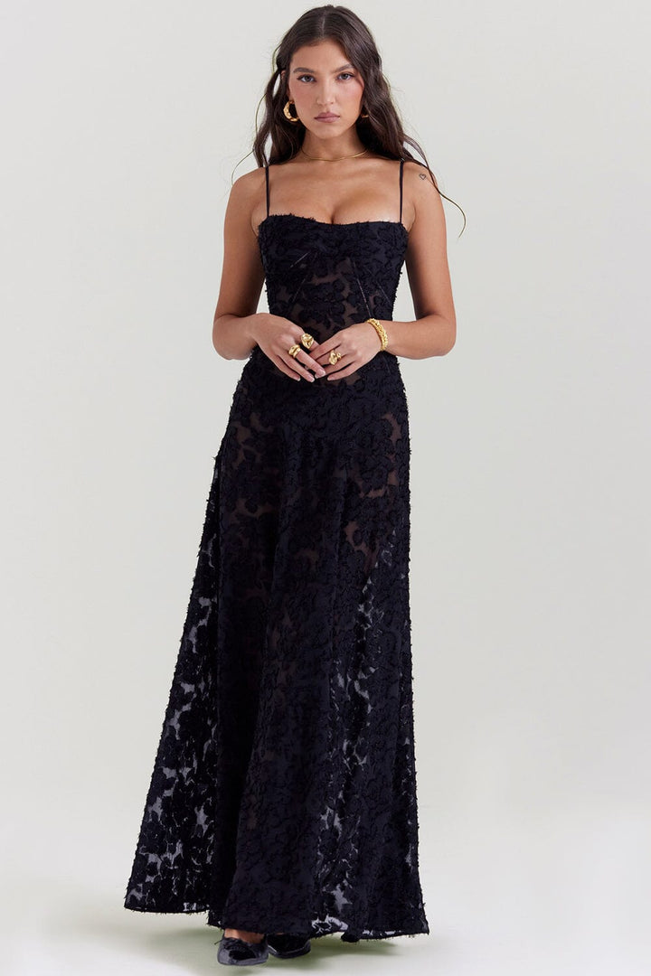 Serena - Vestido longo elegante para casamentos e eventos