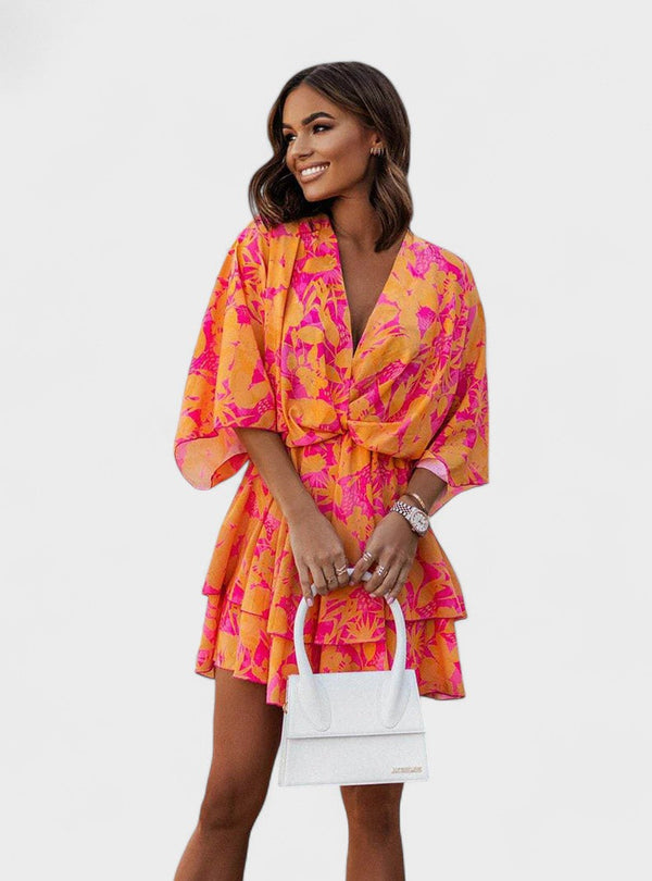 Carla - Vestido Floral Curto