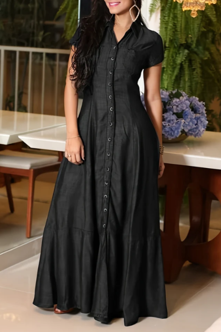 Hera | Vestido de Denim Longo