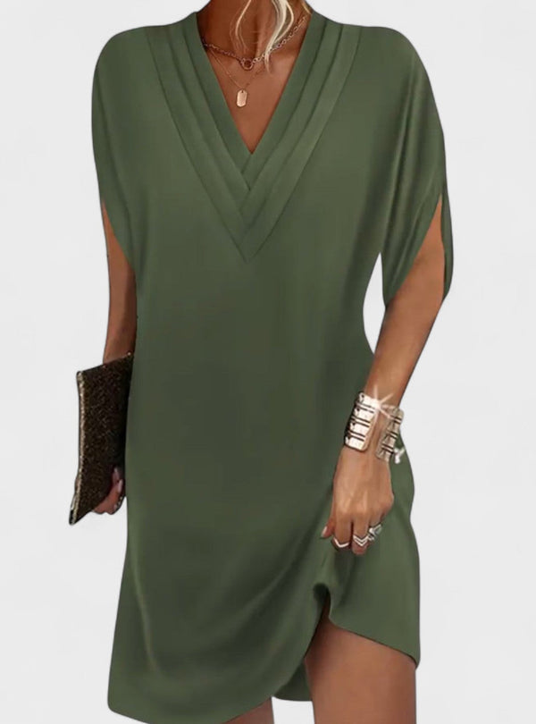 Helena - Vestido Elegante com Mangas Abertas