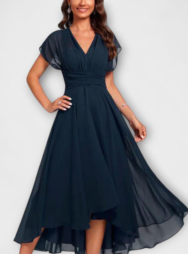 Sofia – Vestido Fluido com Decote em V
