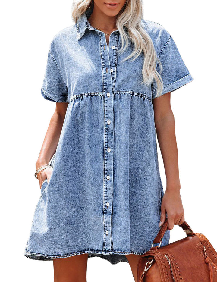 Jane | Vestido Camisa de Denim