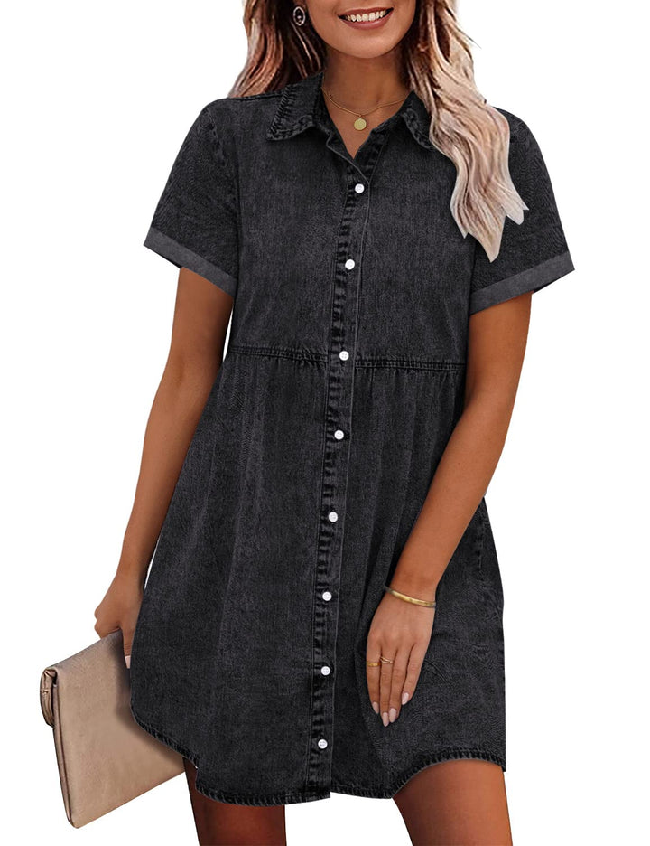 Jane | Vestido Camisa de Denim