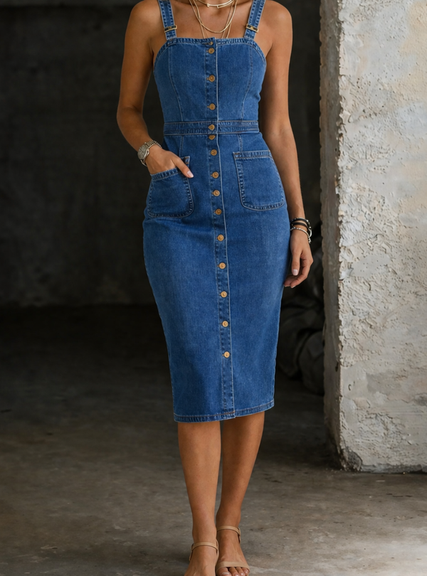 Indira | Vestido de Jeans com Botões