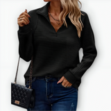 Bruna - Camisola elegante com meio fecho