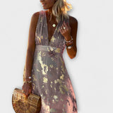 Tatiana - Vestido Fluído com Decote em V