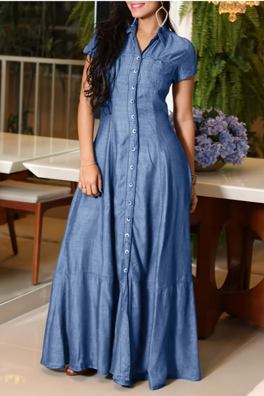 Eliza | Vestido Longo de Denim