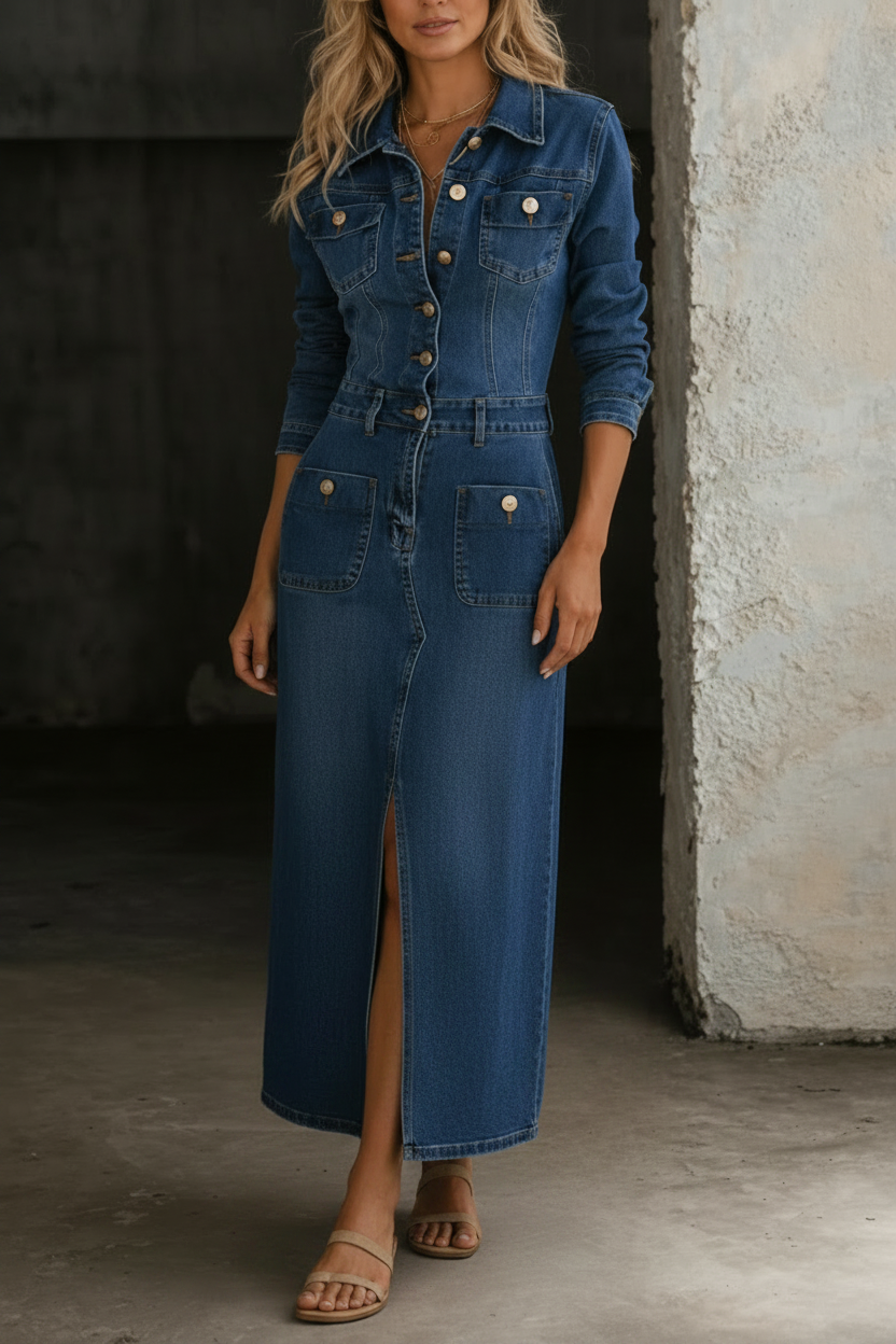 Leila | Denim Clássico e Confortável