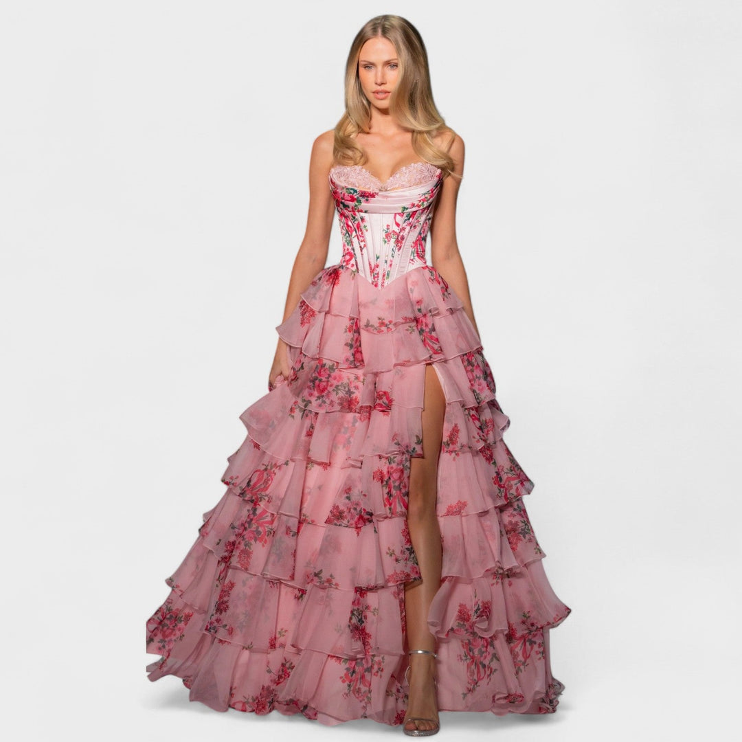 Olivia – Vestido de Gala Florido