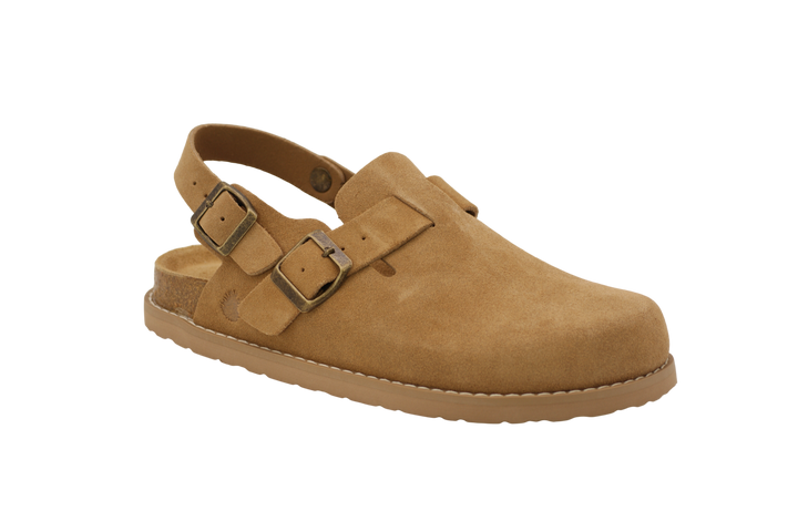 3122 | Clogs de camurça com fivelas