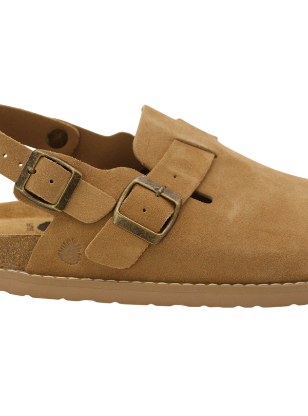 3122 | Clogs de camurça com fivelas