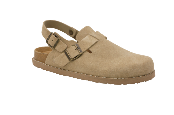 3122 | Clogs de camurça com fivelas