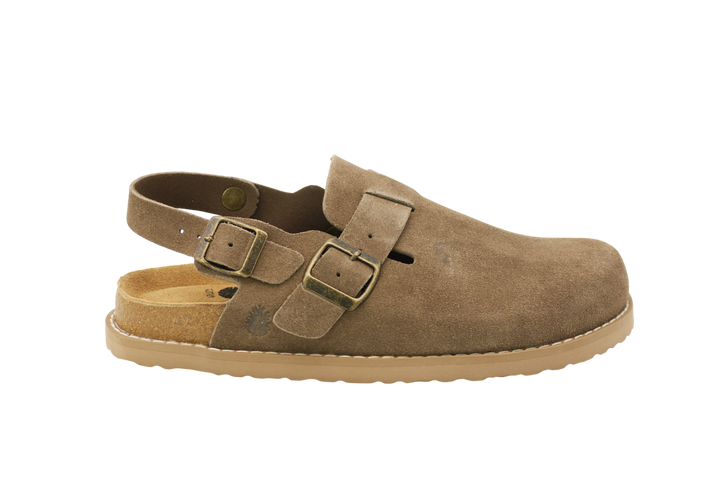 3122 | Clogs de camurça com fivelas
