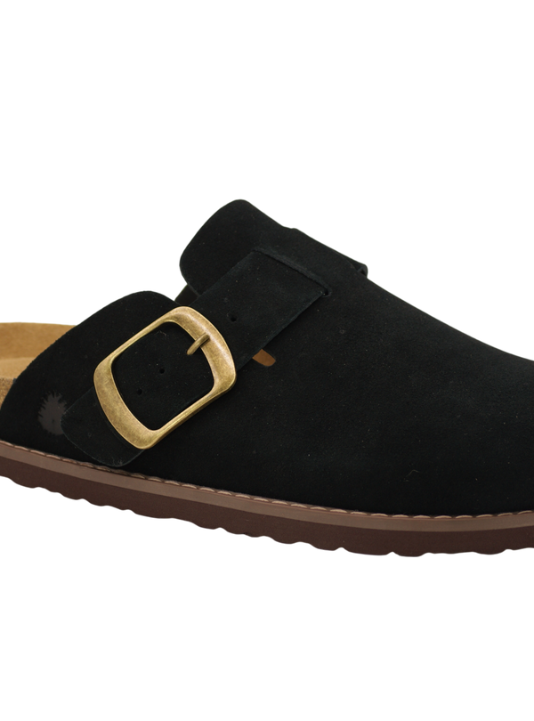 3123 | Clogs de camurça com fivela
