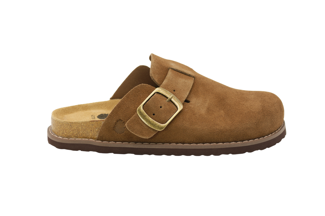 3123 | Clogs de camurça com fivela
