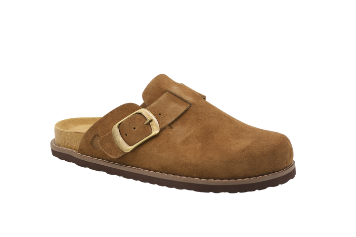 3123 | Clogs de camurça com fivela