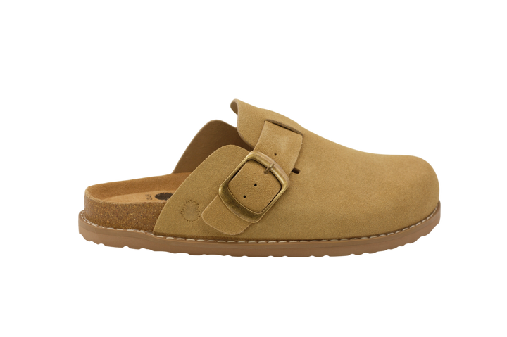 3123 | Clogs de camurça com fivela