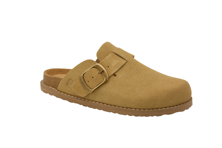 3123 | Clogs de camurça com fivela