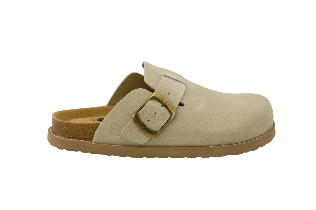 3123 | Clogs de camurça com fivela