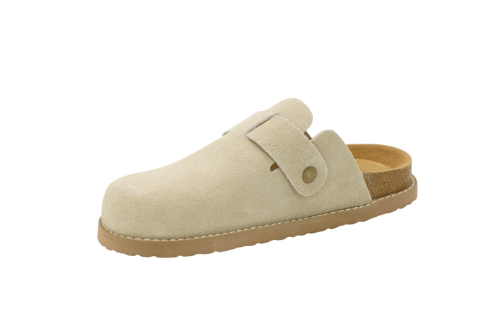 3123 | Clogs de camurça com fivela
