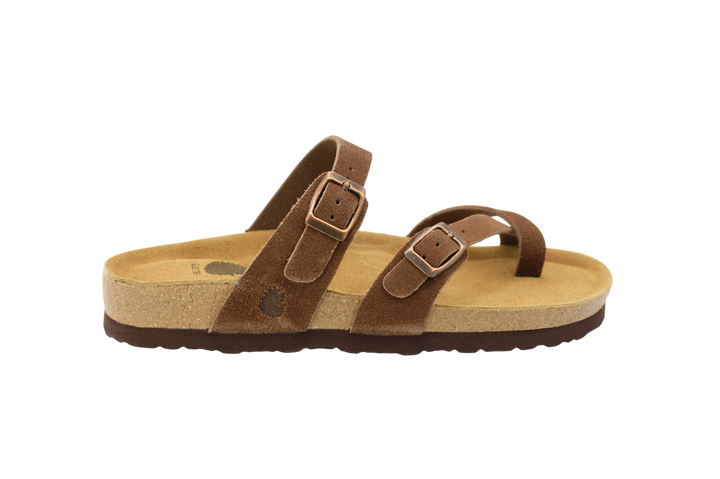 3130 | Chinelo de camurça com fivelas
