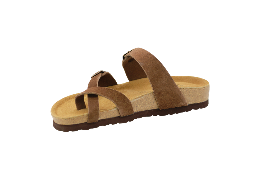 3130 | Chinelo de camurça com fivelas