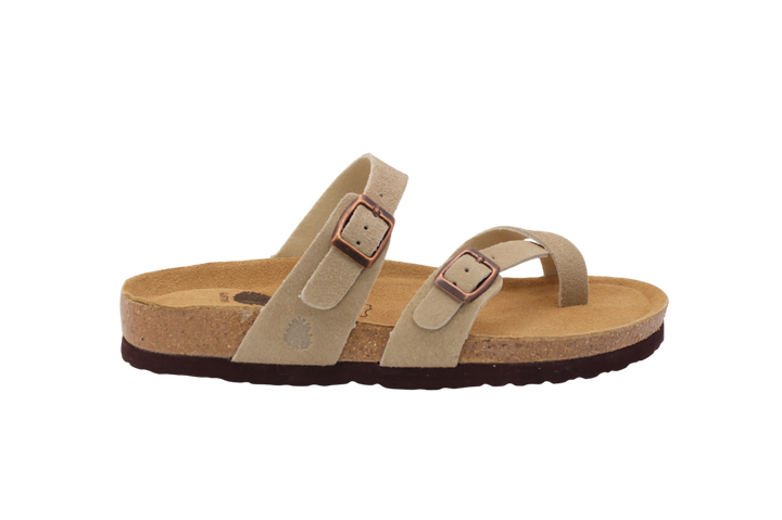 3130 | Chinelo de camurça com fivelas