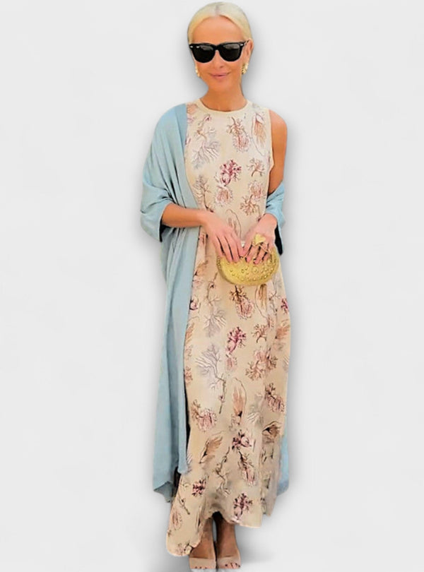 Julia – Vestido maxi com casaco a condizer