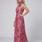 Aveline - Vestido Midi com Decote Halter