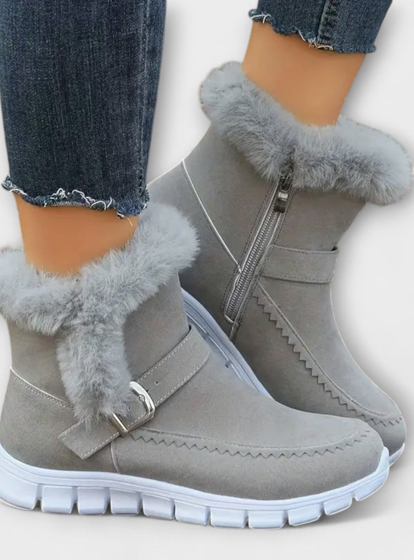 Anabela - Botas de tornozelo quentes e forradas