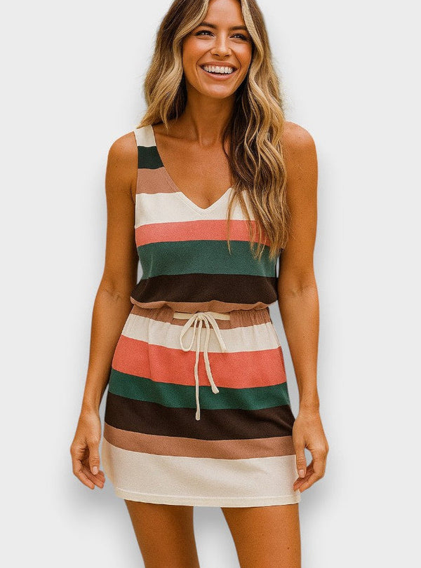 Gema - Vestido Mini com Riscas