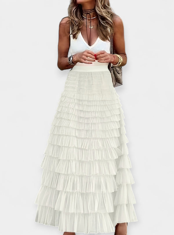 Saia Boho com Acabamento de Cetim