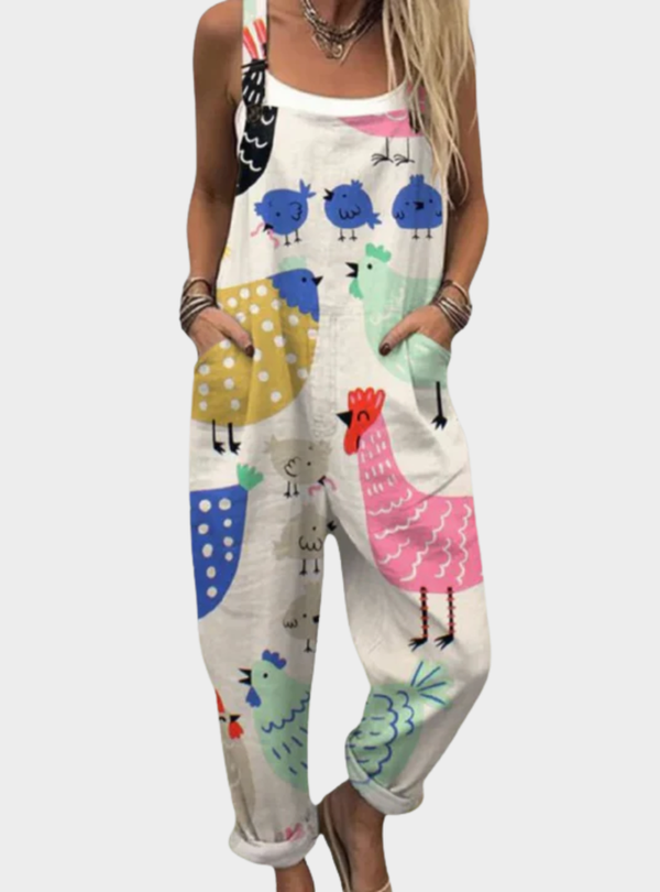 Macacão de Alças Estampado Confortável