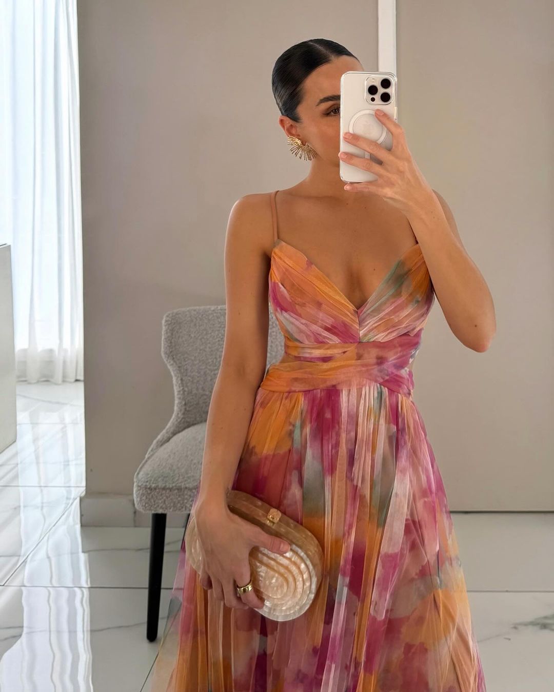 Giselle - Deslumbrante vestido com padrão floral
