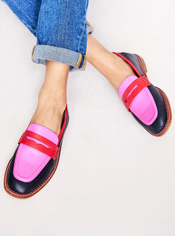 Lunessa - Mocassins com acento colorido