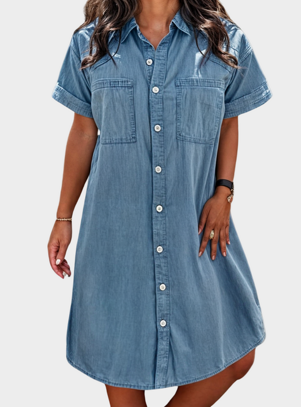 Vestido de jeans suave de verão