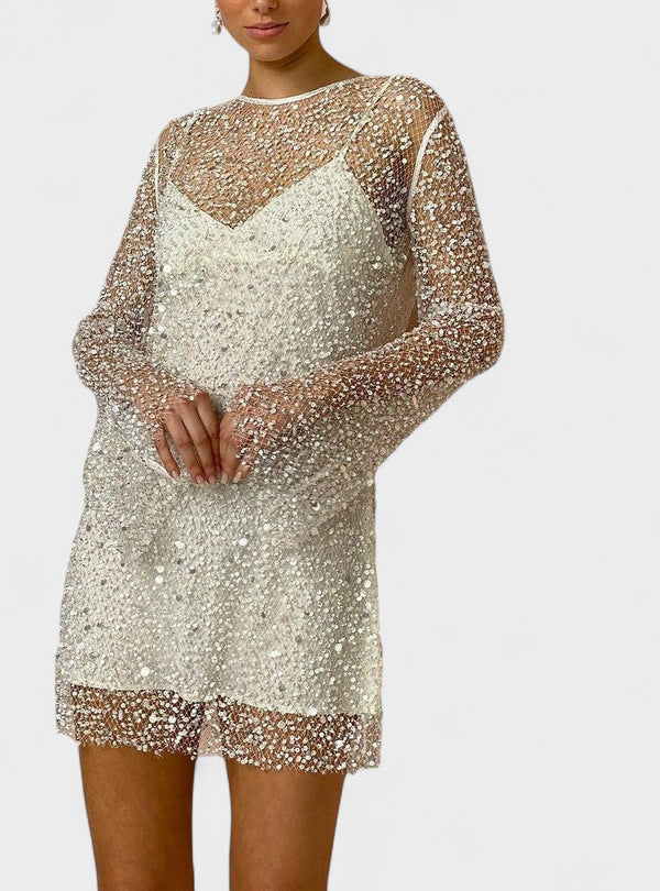 Milena - Vestido com brilhantes
