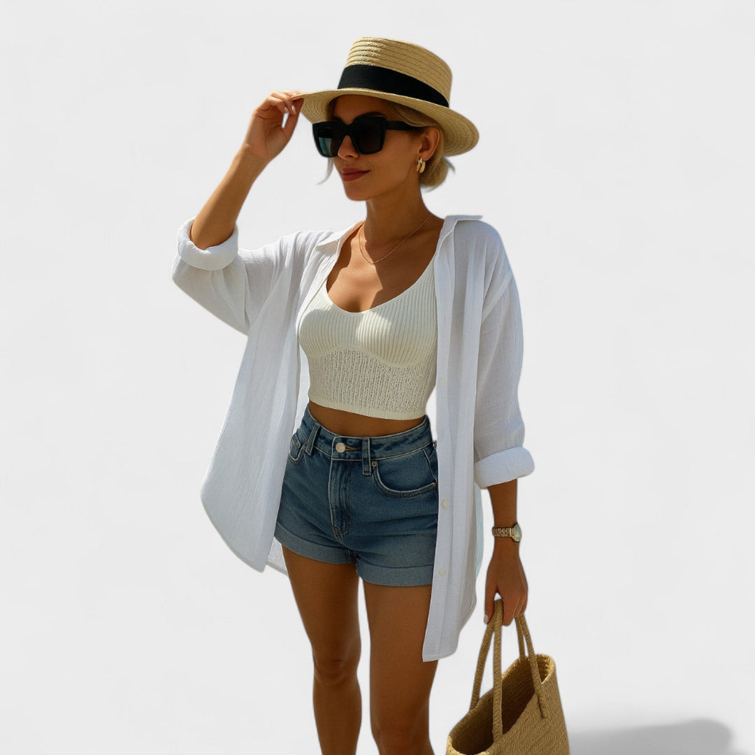 Alice - Camisa Casual Estilo Ibiza