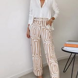Conjunto de Pantalona Elegante Ema – Inclui Blusa e Cinto