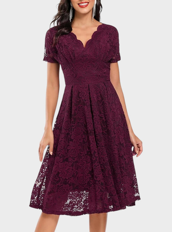 Mara - Vestido de Renda Floral