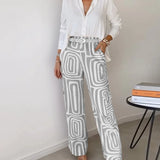 Conjunto de Pantalona Elegante Ema – Inclui Blusa e Cinto