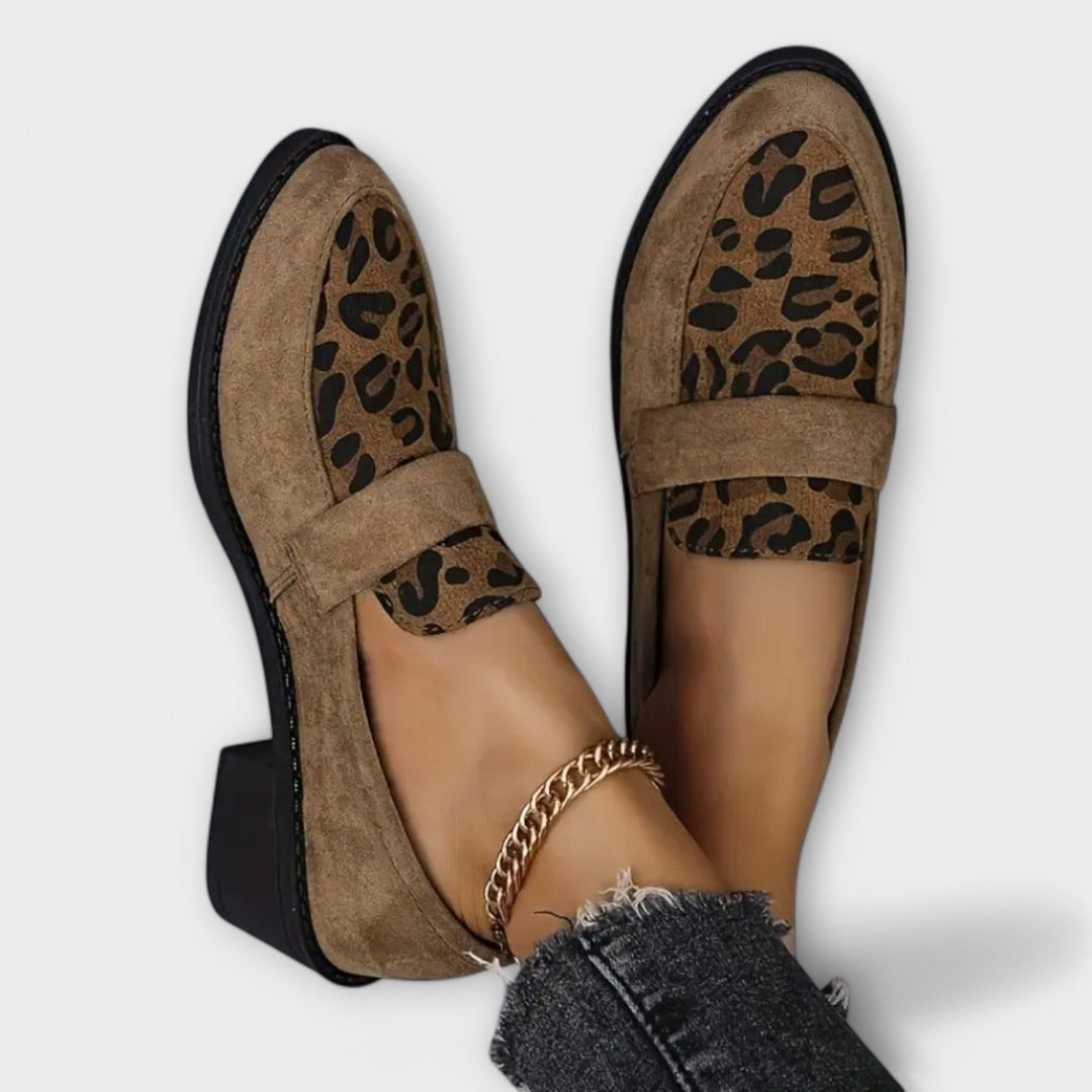 Camila - Sapatos elegantes com padrāo leopardo