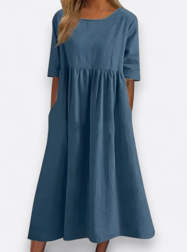 Minea - Vestido Em Algodão Arejado