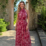 Aveline - Vestido Midi com Decote Halter