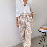 Conjunto de Pantalona Elegante Ema – Inclui Blusa e Cinto
