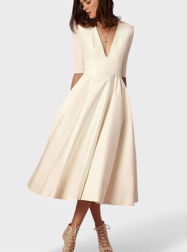 Helena - Vestido elegante com decote em V
