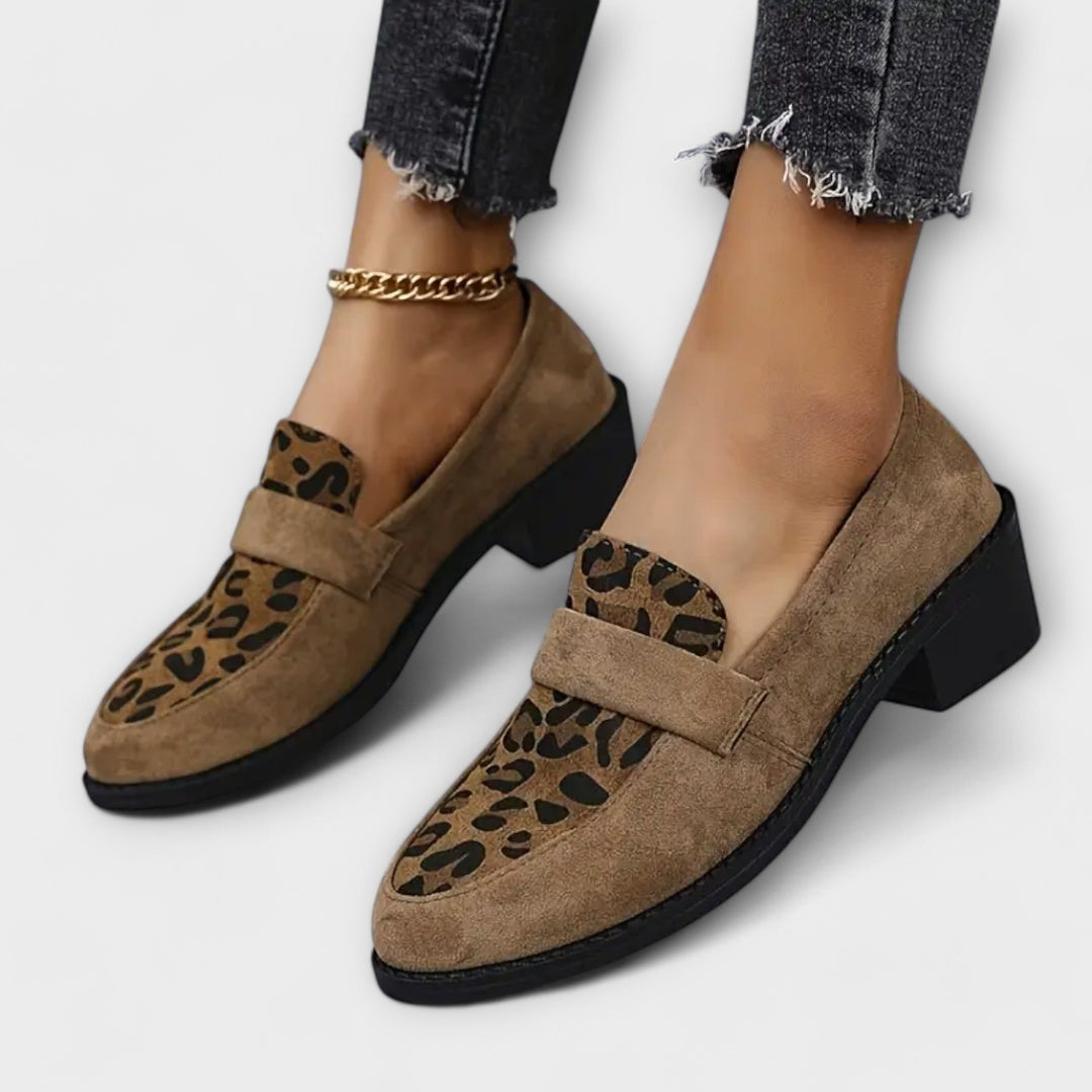 Camila - Sapatos elegantes com padrāo leopardo