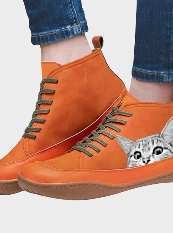 Kitty - Botas de couro para amantes de gatos
