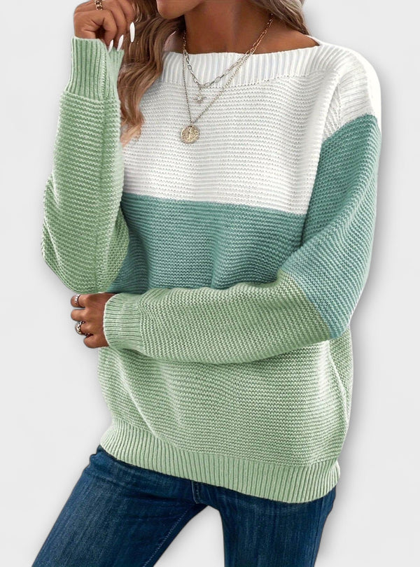 Olívia - Elegante camisola tricolor